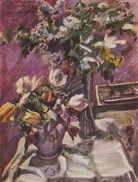 Lovis Corinth Flieder und Tulpen china oil painting image